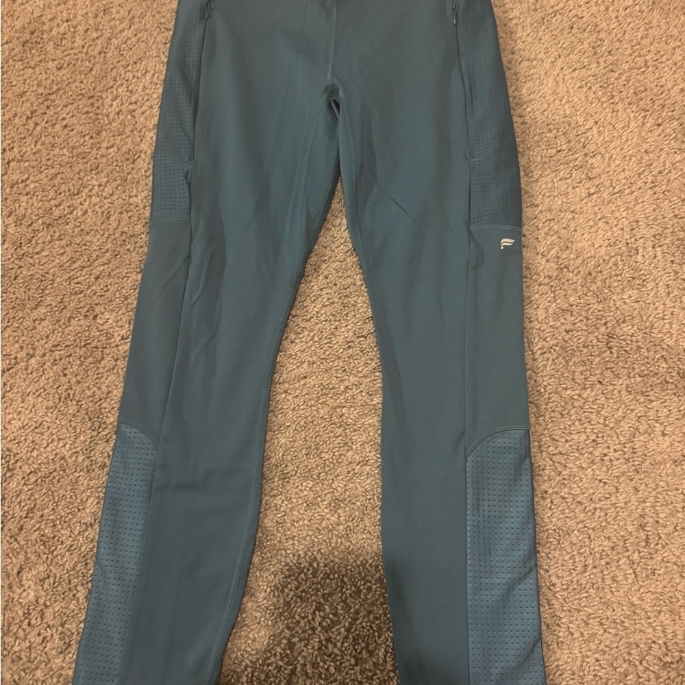 Fabletics Blue Performance Leggings with Tapered Design
